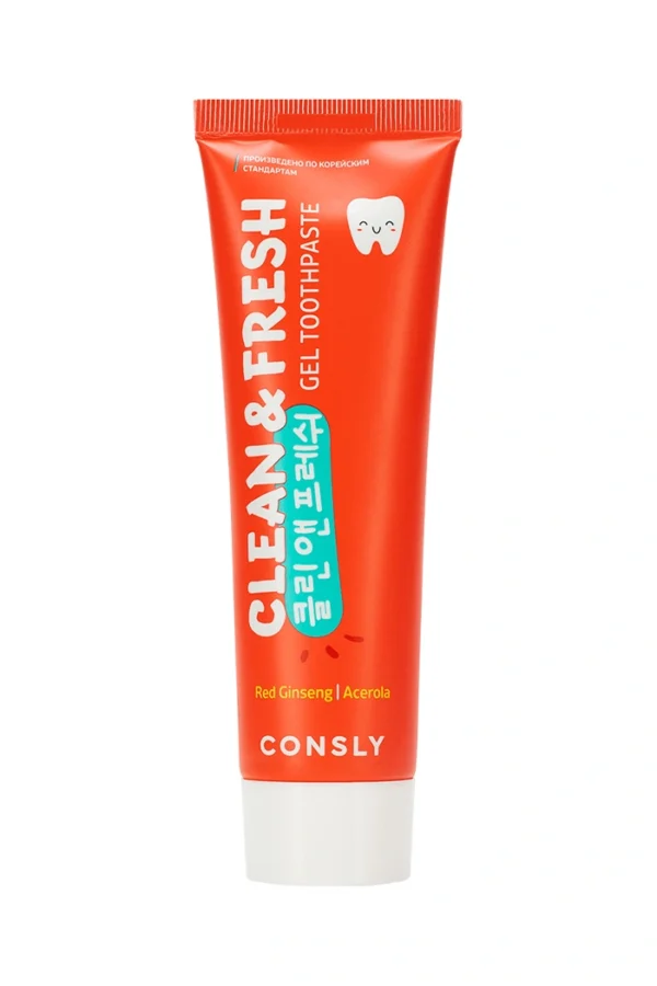 Clean &amp; Fresh Red Ginseng &amp; Acerola Gel Toothpaste (Consly)