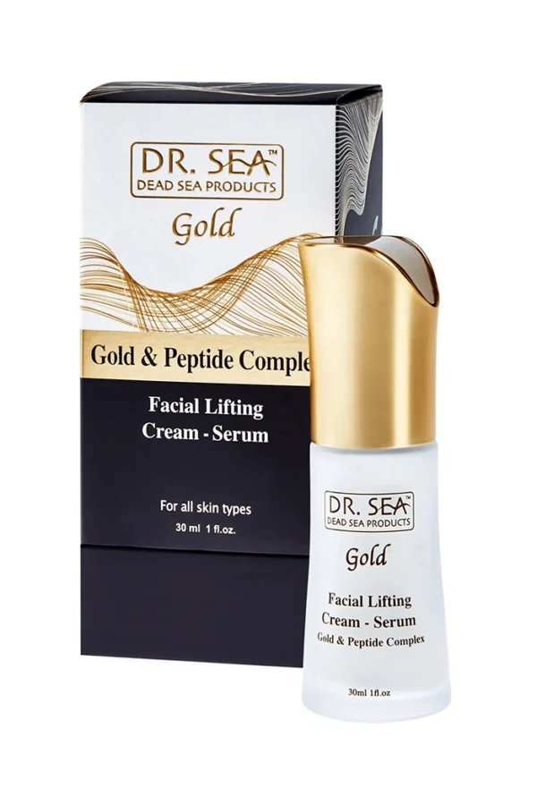 Facial Lifting Cream-Serum - Gold &amp; Peptide Complex (Dr.Sea) 1