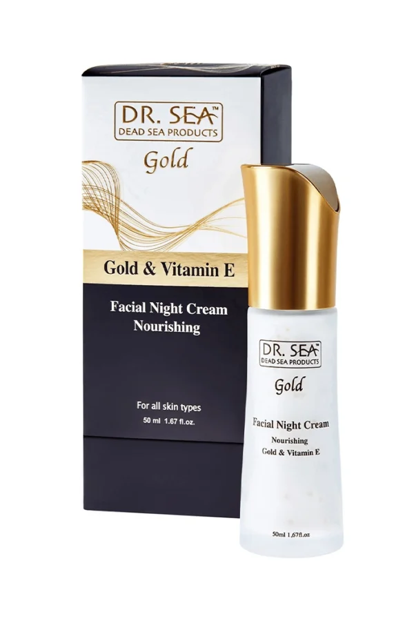 Nourishing Facial Night Cream - Gold &amp; Vitamin E (Dr.Sea) 1