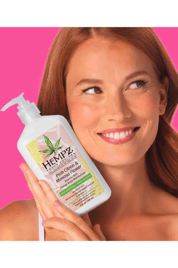 Pink Citron &amp; Mimosa Flower Energizing Herbal Body Moisturizer (Hempz) 1